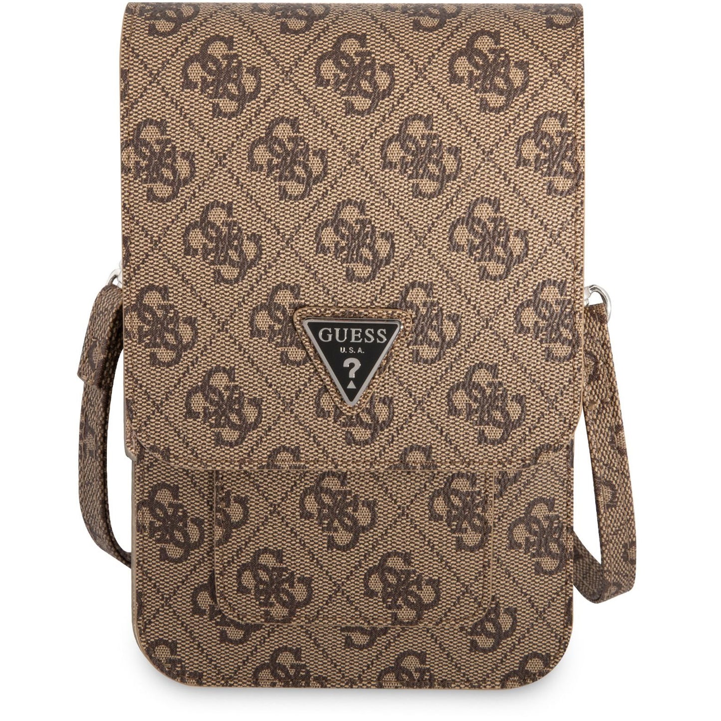 Univerzalna torba za telefon, Guess, 4G Triangle Logo, Braon