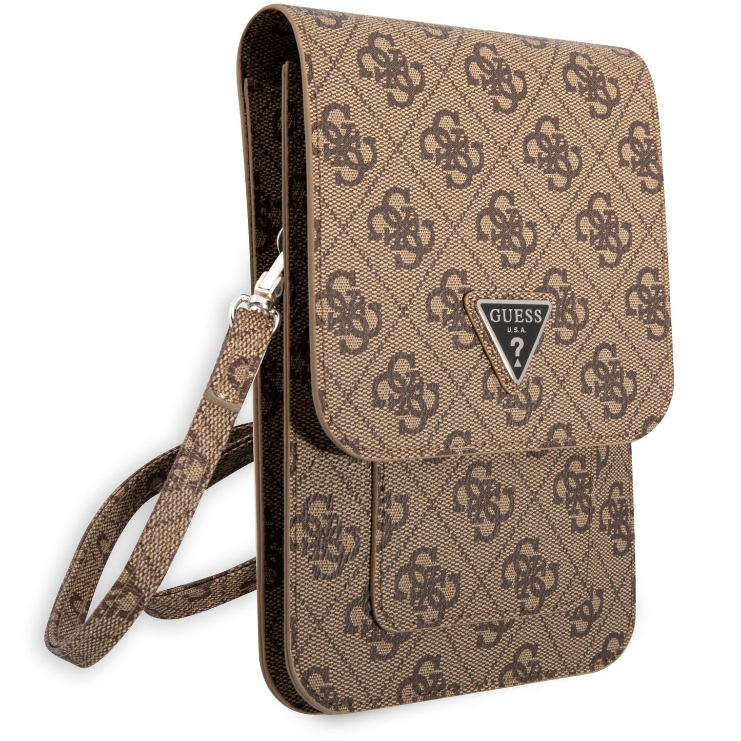 Univerzalna torba za telefon, Guess, 4G Triangle Logo, Braon