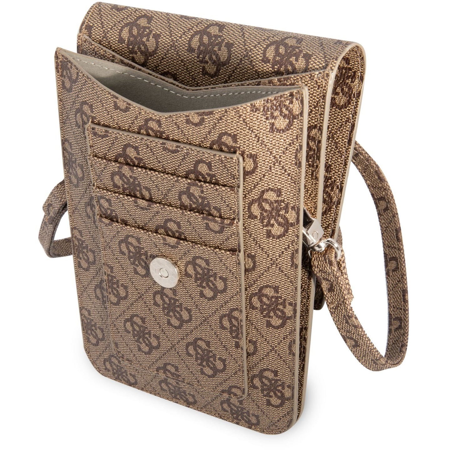 Univerzalna torba za telefon, Guess, 4G Triangle Logo, Braon
