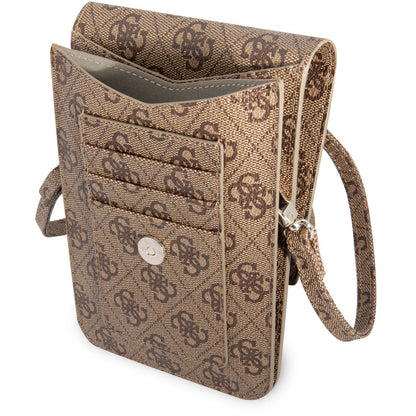 Univerzalna torba za telefon, Guess, 4G Triangle Logo, Braon