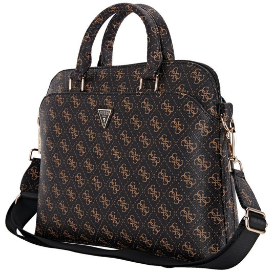 Torba Guess 4G Triangle Logo za Laptop 15inch, Crna Braon