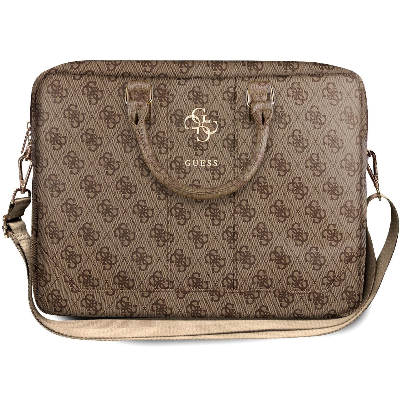 Torba Guess 4G Metal Logo za laptop 15inch - 16inch, braon