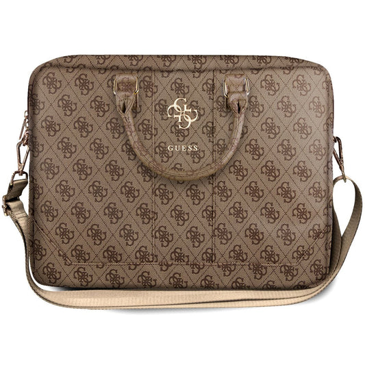 Torba Guess 4G Metal Logo za laptop 15inch - 16inch, braon