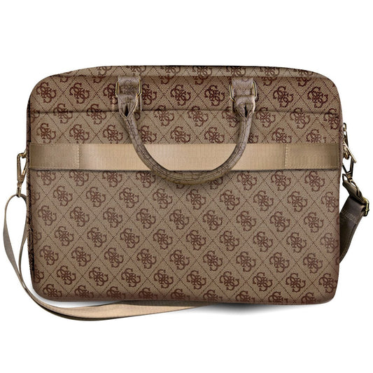 Torba Guess 4G Metal Logo za laptop 15inch - 16inch, braon