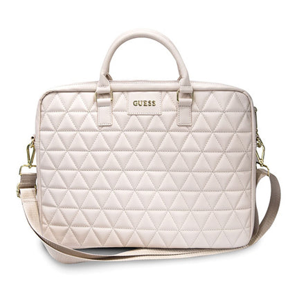 Torba Guess Quilted za laptop od 15 inča, roze boje