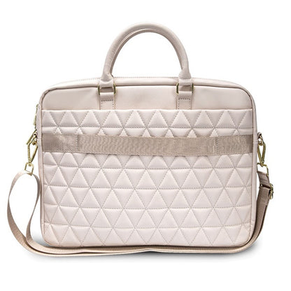 Torba Guess Quilted za laptop od 15 inča, roze boje
