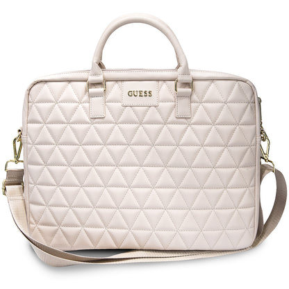 Torba Guess Quilted za laptop od 15 inča, roze boje