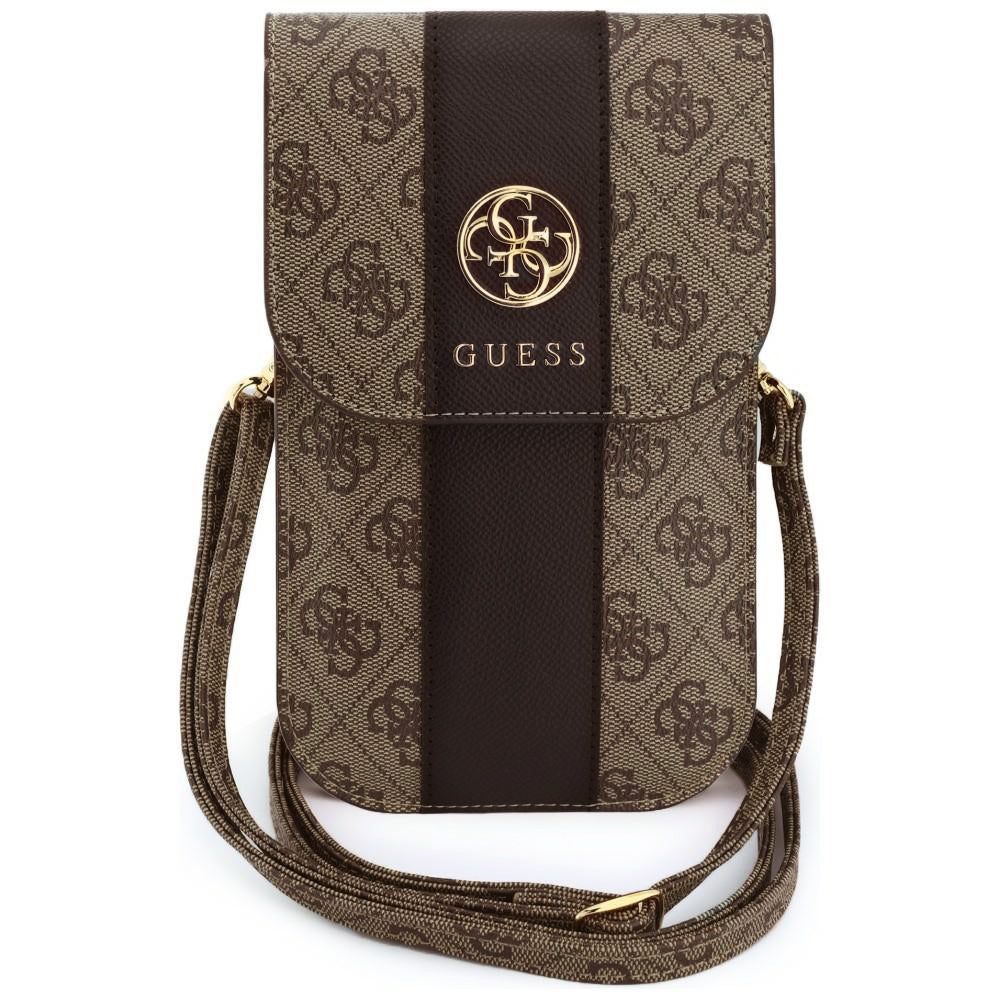 Univerzalna torbica za telefon, Guess, 4G Classic Logo Stripe, Braon