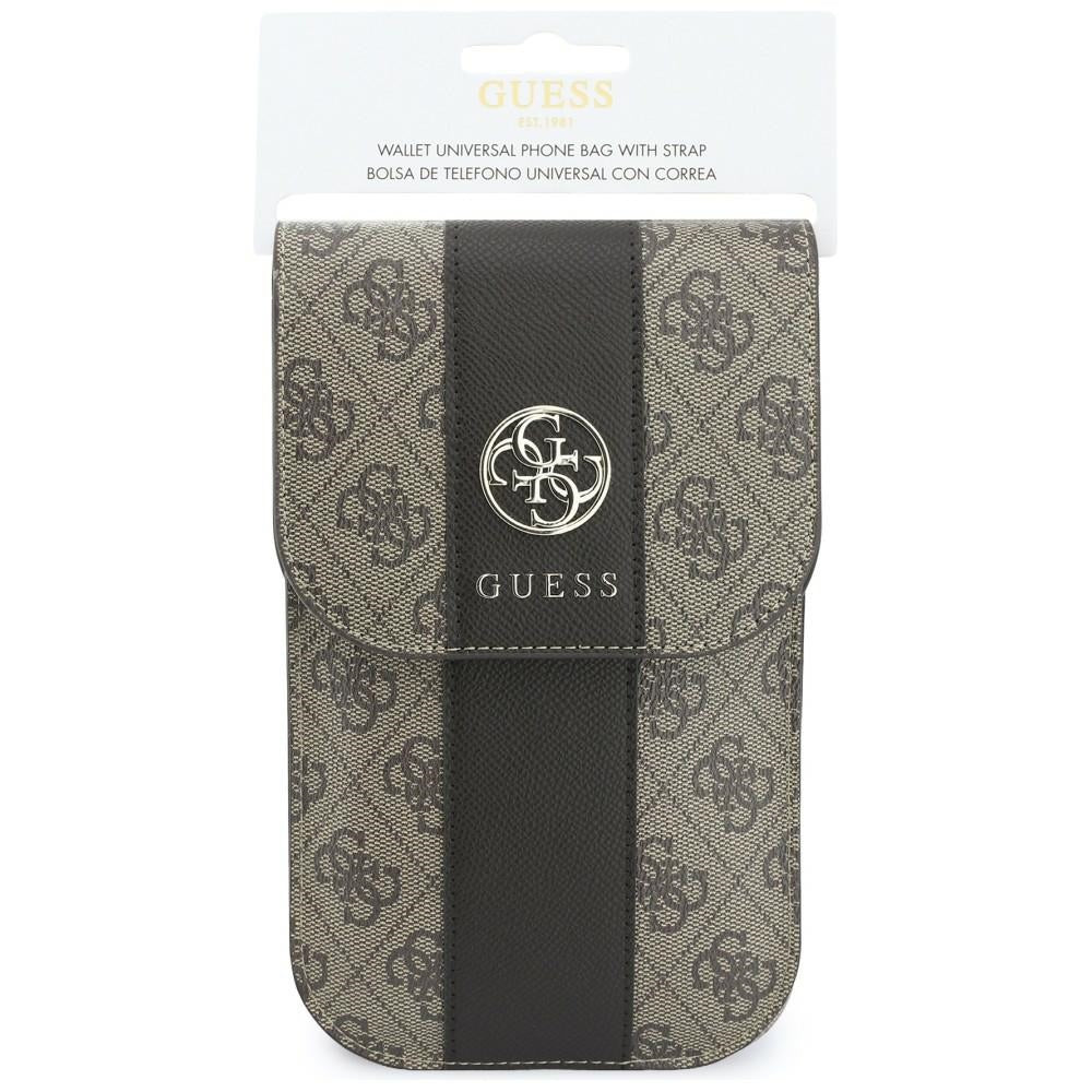 Univerzalna torbica za telefon, Guess, 4G Classic Logo Stripe, Braon