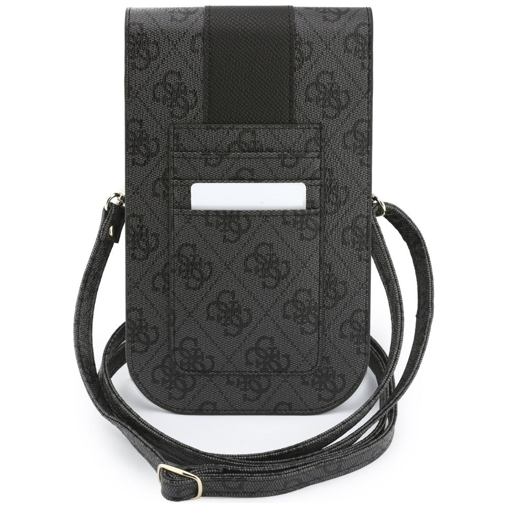 Univerzalna torbica za telefon, Guess, 4G Classic Logo Stripe, Crna