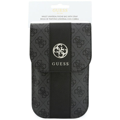 Univerzalna torbica za telefon, Guess, 4G Classic Logo Stripe, Crna