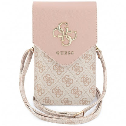 Univerzalna torbica za telefon, Guess, 4G Grained Classic Logo, Roze