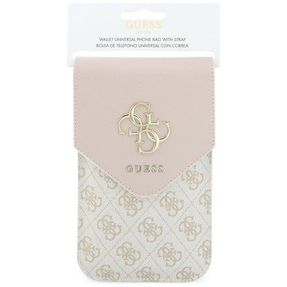 Univerzalna torbica za telefon, Guess, 4G Grained Classic Logo, Roze
