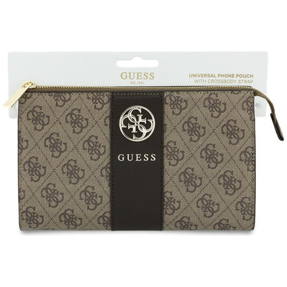 Univerzalna torbica za telefon, Guess, 4G Round Classic Logo Stripe, braon