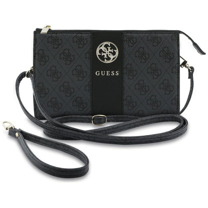 Univerzalna torbica za telefon, Guess, 4G Round Classic Logo Stripe, crna