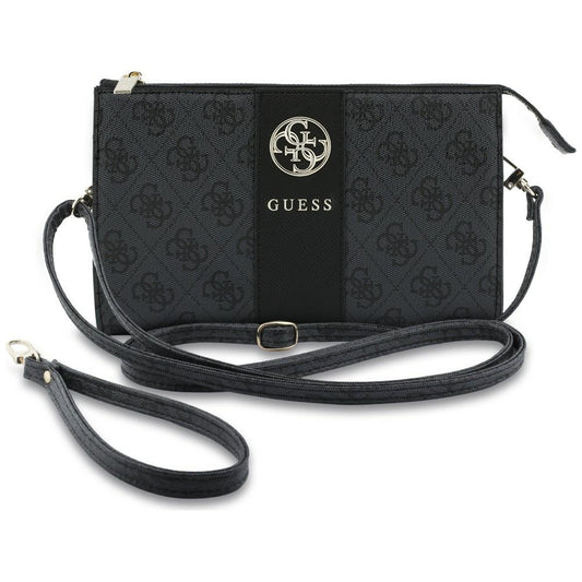 Univerzalna torbica za telefon, Guess, 4G Round Classic Logo Stripe, crna