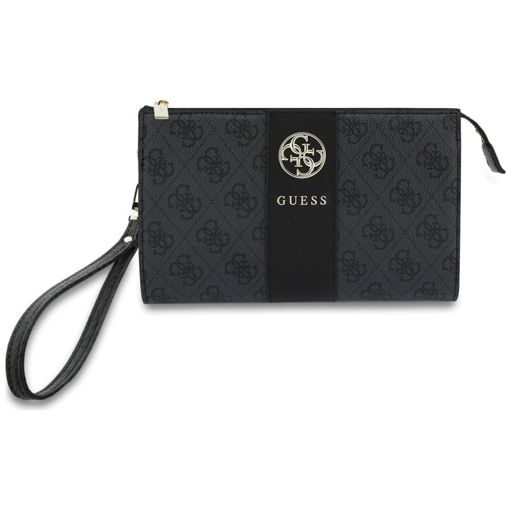 Univerzalna torbica za telefon, Guess, 4G Round Classic Logo Stripe, crna