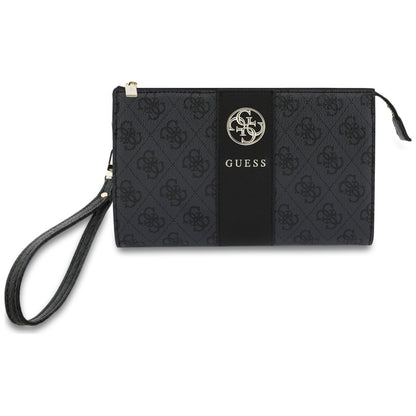 Univerzalna torbica za telefon, Guess, 4G Round Classic Logo Stripe, crna
