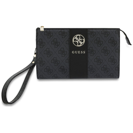 Univerzalna torbica za telefon, Guess, 4G Round Classic Logo Stripe, crna