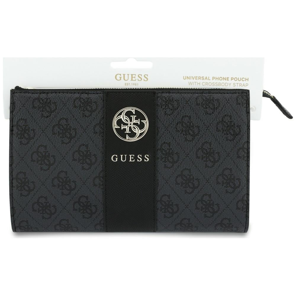 Univerzalna torbica za telefon, Guess, 4G Round Classic Logo Stripe, crna