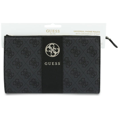 Univerzalna torbica za telefon, Guess, 4G Round Classic Logo Stripe, crna