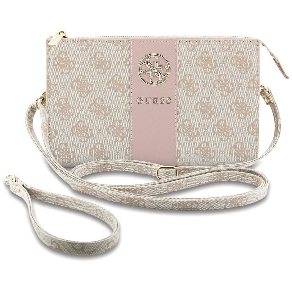 Univerzalna torbica za telefon, Guess, 4G Round Classic Logo Stripe, roze boje