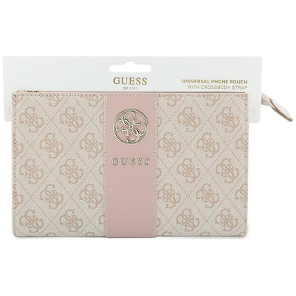 Univerzalna torbica za telefon, Guess, 4G Round Classic Logo Stripe, roze boje