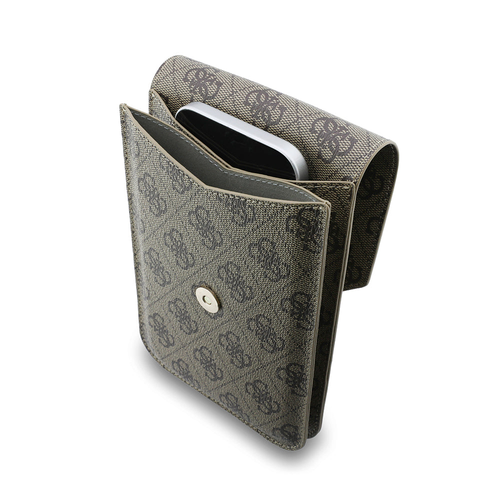 Univerzalna torba za telefon, Guess, Fliptok Triangle 4G, Braon