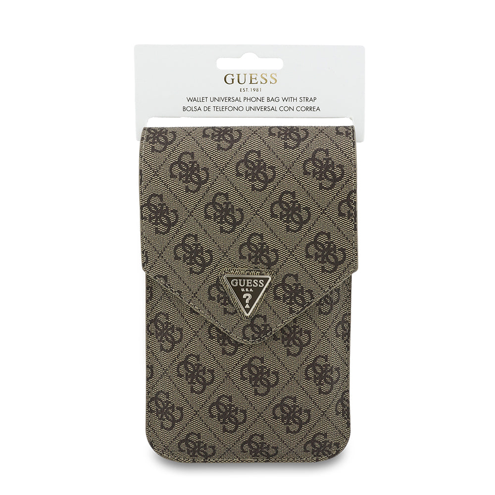 Univerzalna torba za telefon, Guess, Fliptok Triangle 4G, Braon