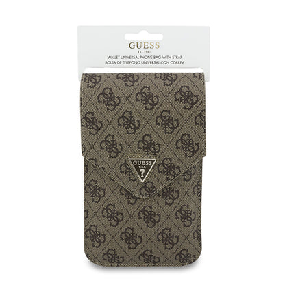 Univerzalna torba za telefon, Guess, Fliptok Triangle 4G, Braon