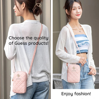 Univerzalna torba za telefon, Guess, Quilted 4G, Roze