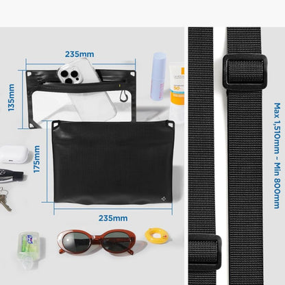 Torba i Univerzalna Vodootporna Futrola Spigen Crossbag, Crna AMP09746