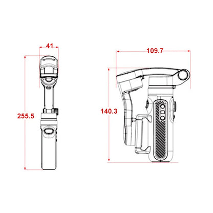 Gimbal Stabilizator Techsuit SK062, Sivi
