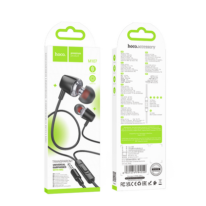 Handsfree 3.5 mm HOCO M107, crna боја