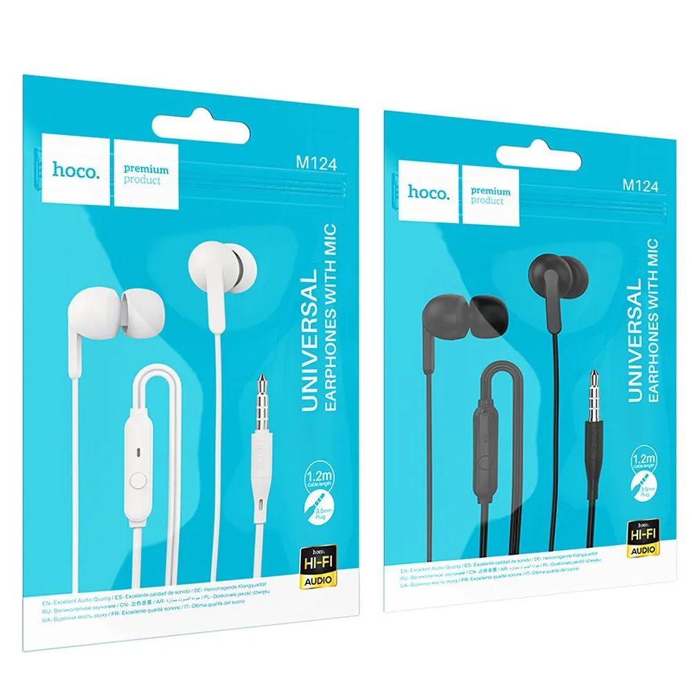 Handsfree 3.5mm HOCO M124, Crni