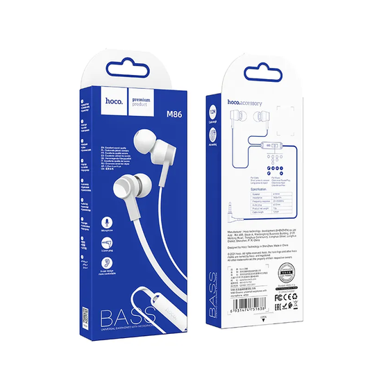 Handsfree 3.5mm HOCO M86, Beli