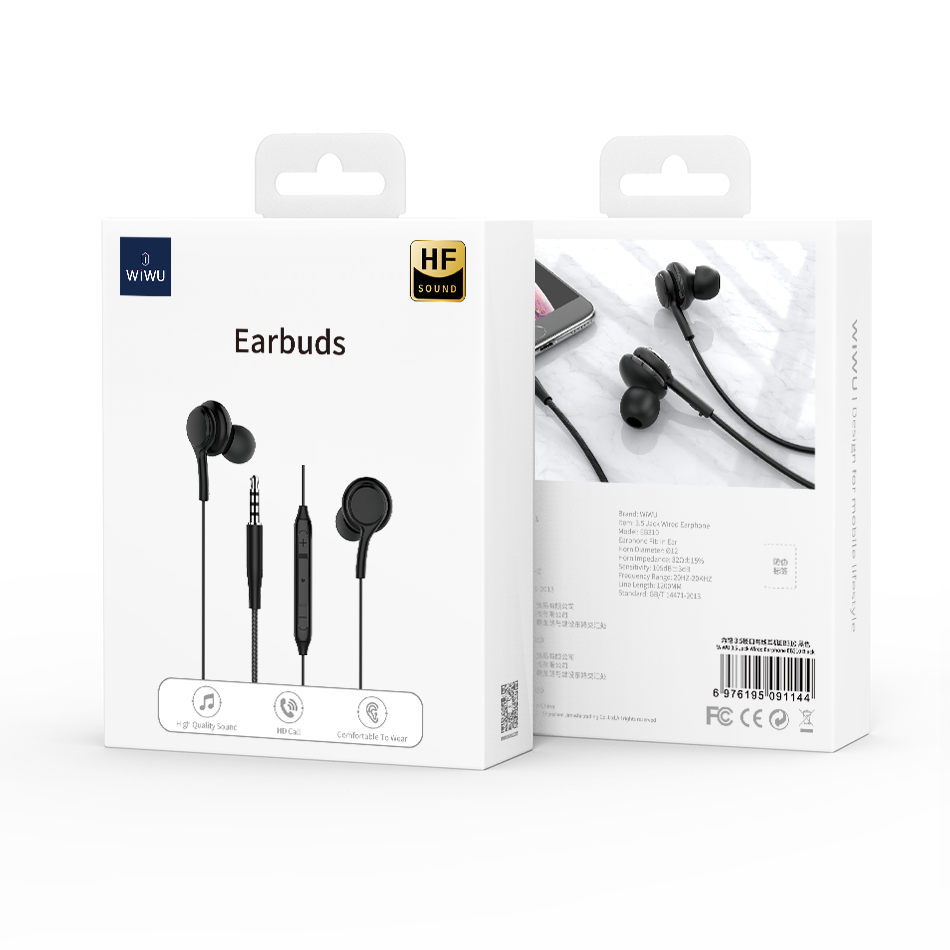 Handsfree 3.5mm WiWu EB310, Crni