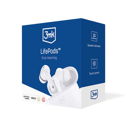 Handsfree Bluetooth 3MK LIFEPODS, TWS, ANC, Bela