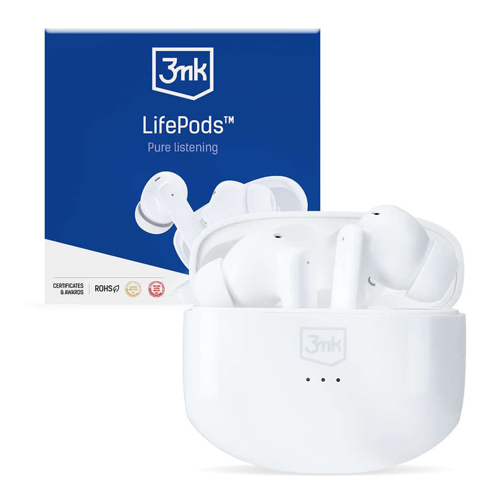 Handsfree Bluetooth 3MK LIFEPODS, TWS, ANC, Bela