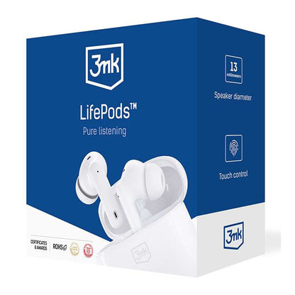 Handsfree Bluetooth 3MK LIFEPODS, TWS, ANC, Bela