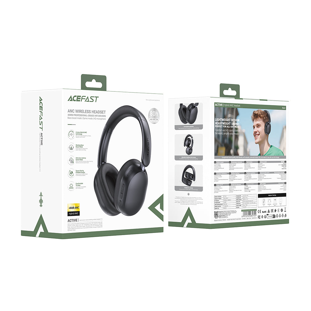 Handsfree Bluetooth Acefast H12, A2DP, ANC, Beli