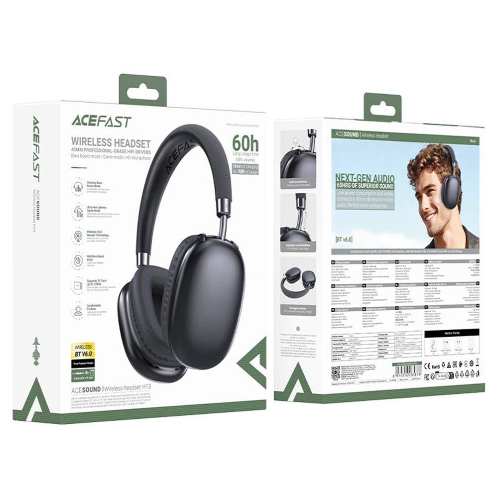 Handsfree Bluetooth Acefast H13, A2DP, Crni