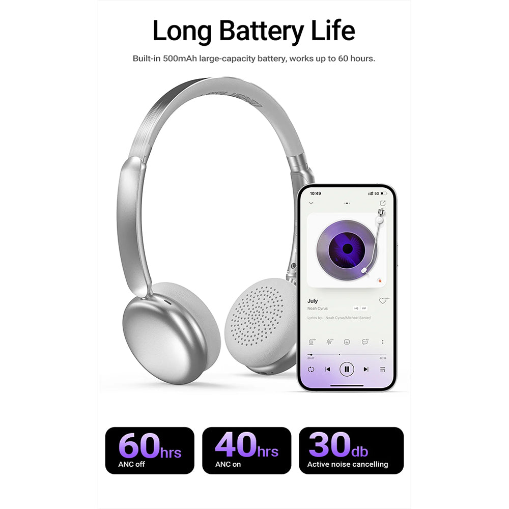 Handsfree Bluetooth Acefast H8, A2DP, ANC, Zlatni