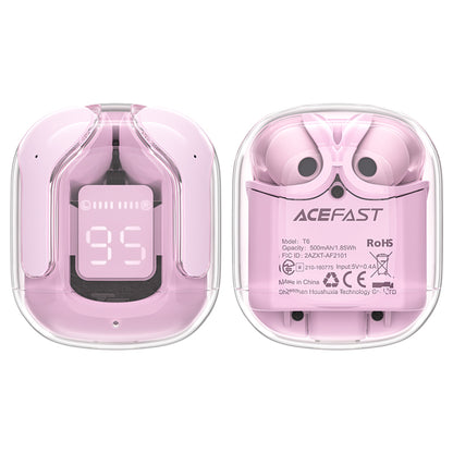Handsfree Bluetooth Acefast T6, TWS, Roze