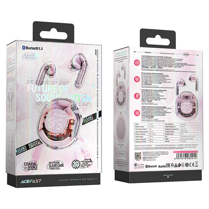 Handsfree Bluetooth Acefast T8, TWS, Roze
