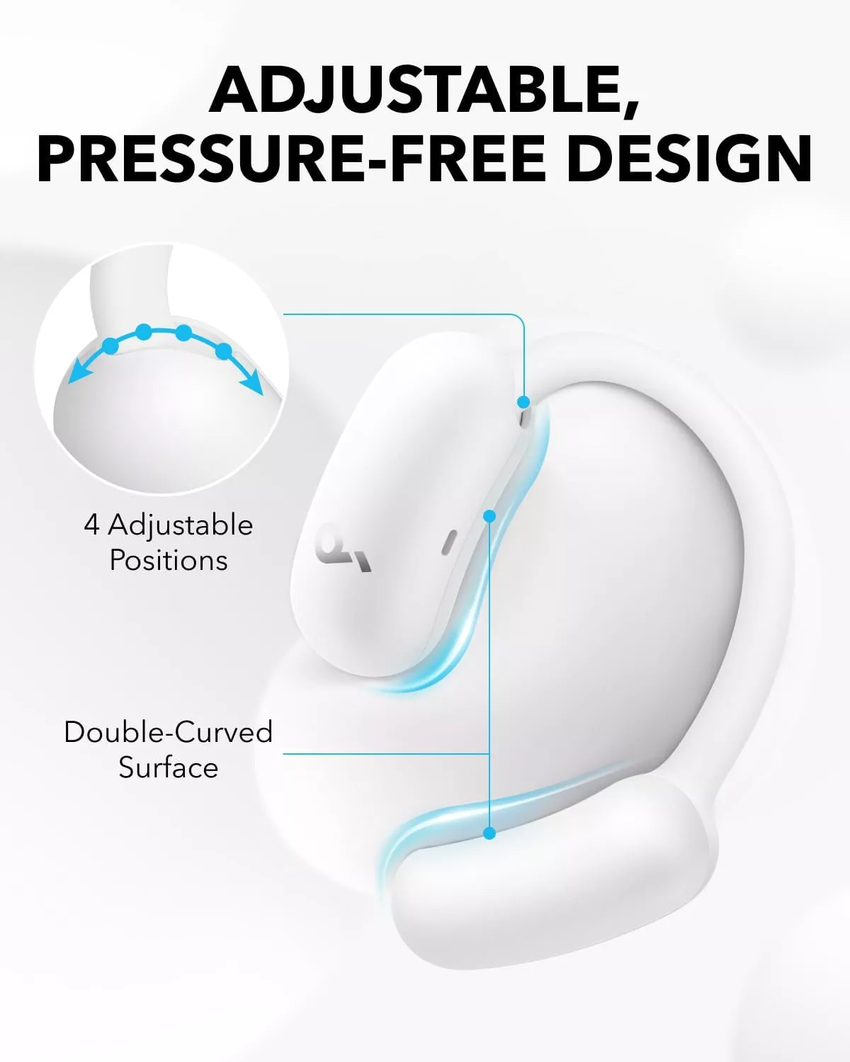 Handsfree Bluetooth Anker SoundCore AeroFit 2, TWS, Bela A3874G21