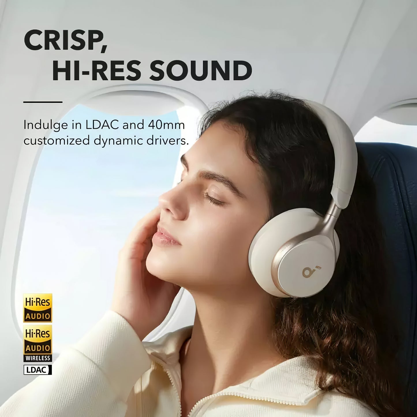 Handsfree Bluetooth Anker SoundCore Space On, Multipoint, A2DP, ANC, Bijeli A3035G21