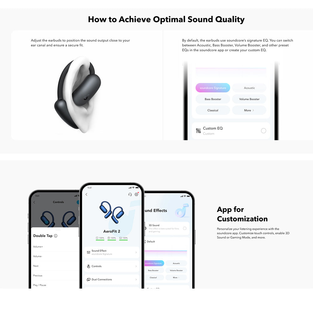 Handsfree Bluetooth Anker SoundCore AeroFit 2, TWS, Plavo A3874G31