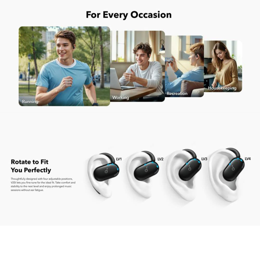 Handsfree Bluetooth Anker SoundCore V20i, TWS, Bela A3876G21