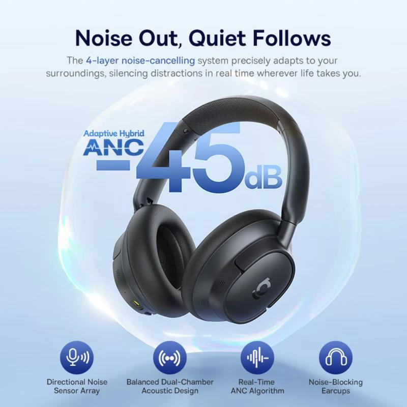 Handsfree Bluetooth Baseus Bass BH1 NC, MultiPoint, A2DP, ANC, Crni A0203703
